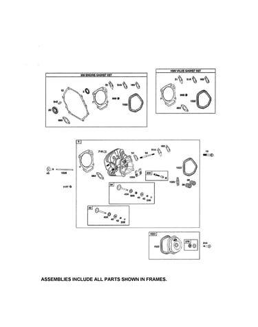Cylinder head/gasket sets