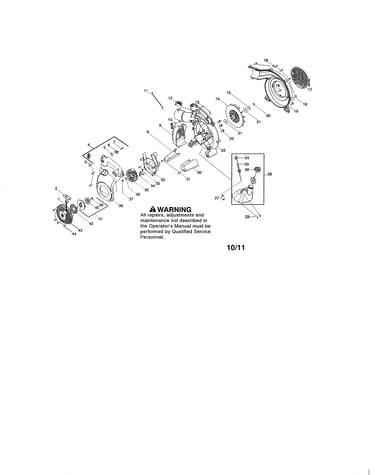 Impeller/fuel tank/scroll