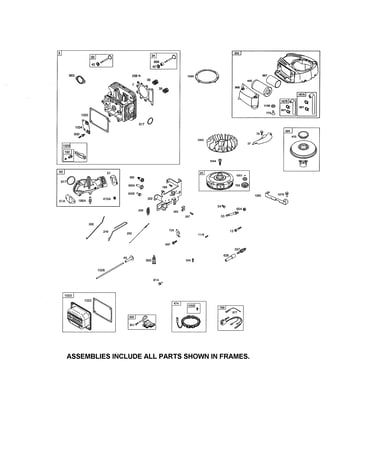Head cylinder/motor housing/alternator