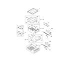 KitchenAid KSSO42QMW01 refrigerator shelf diagram