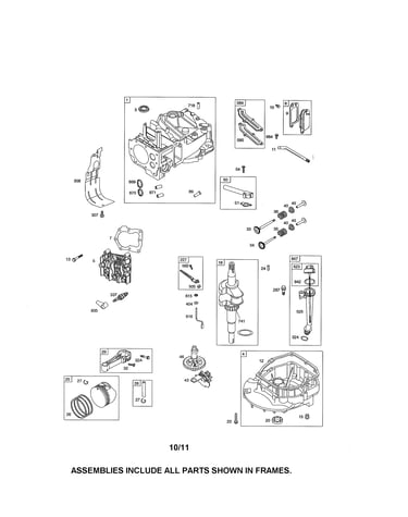 Cylinder/crankshaft/sump