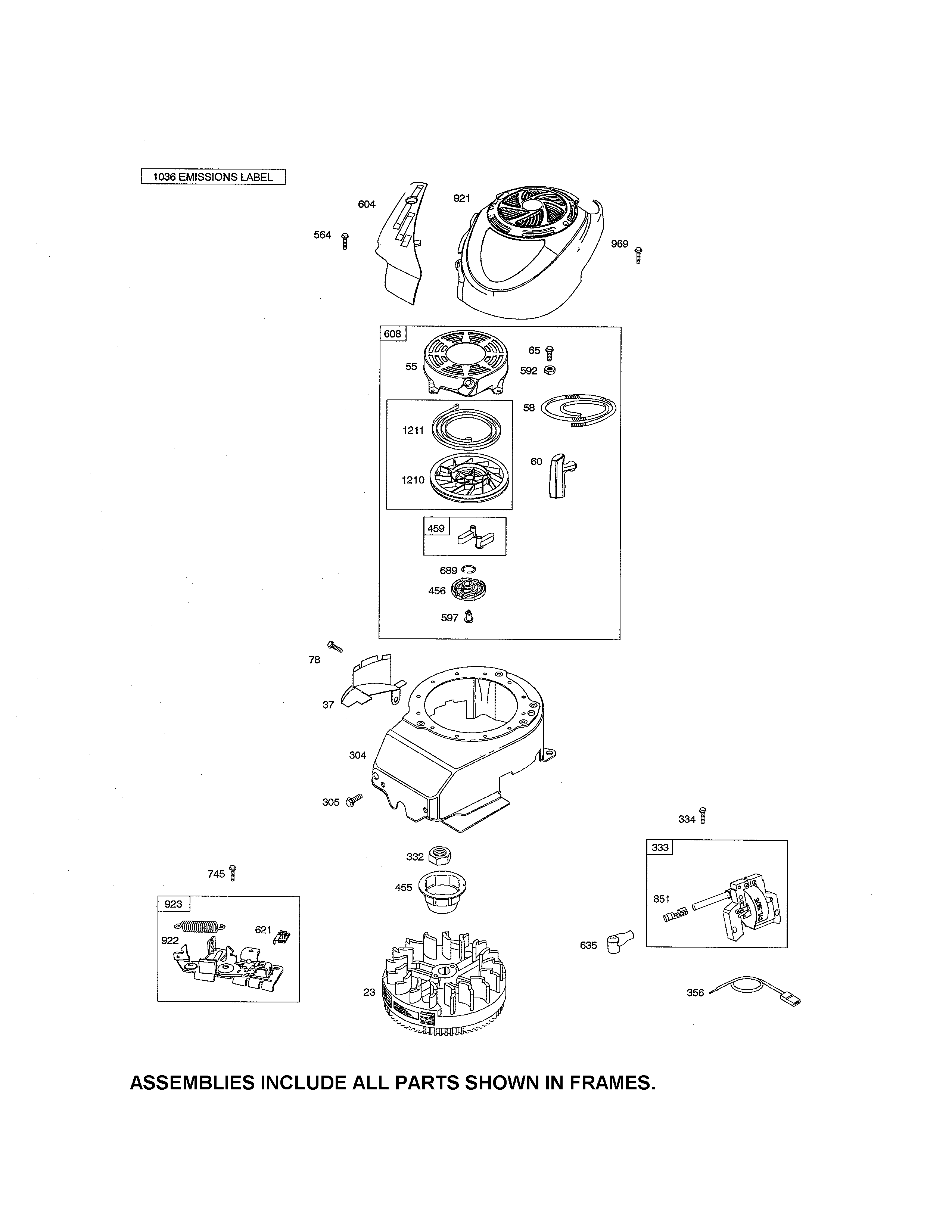 REWIND STARTER/BLOWER HOUSING