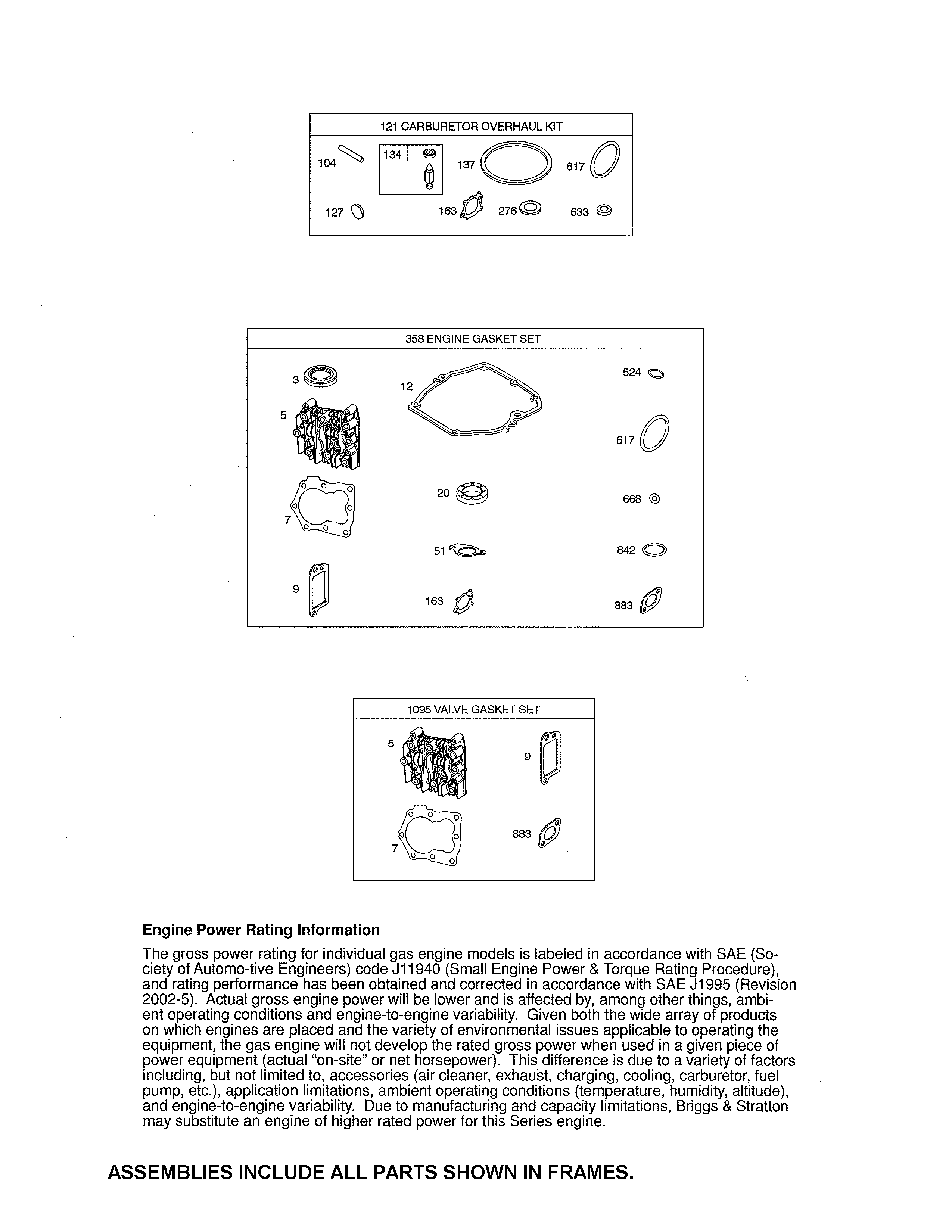 Gasket sets