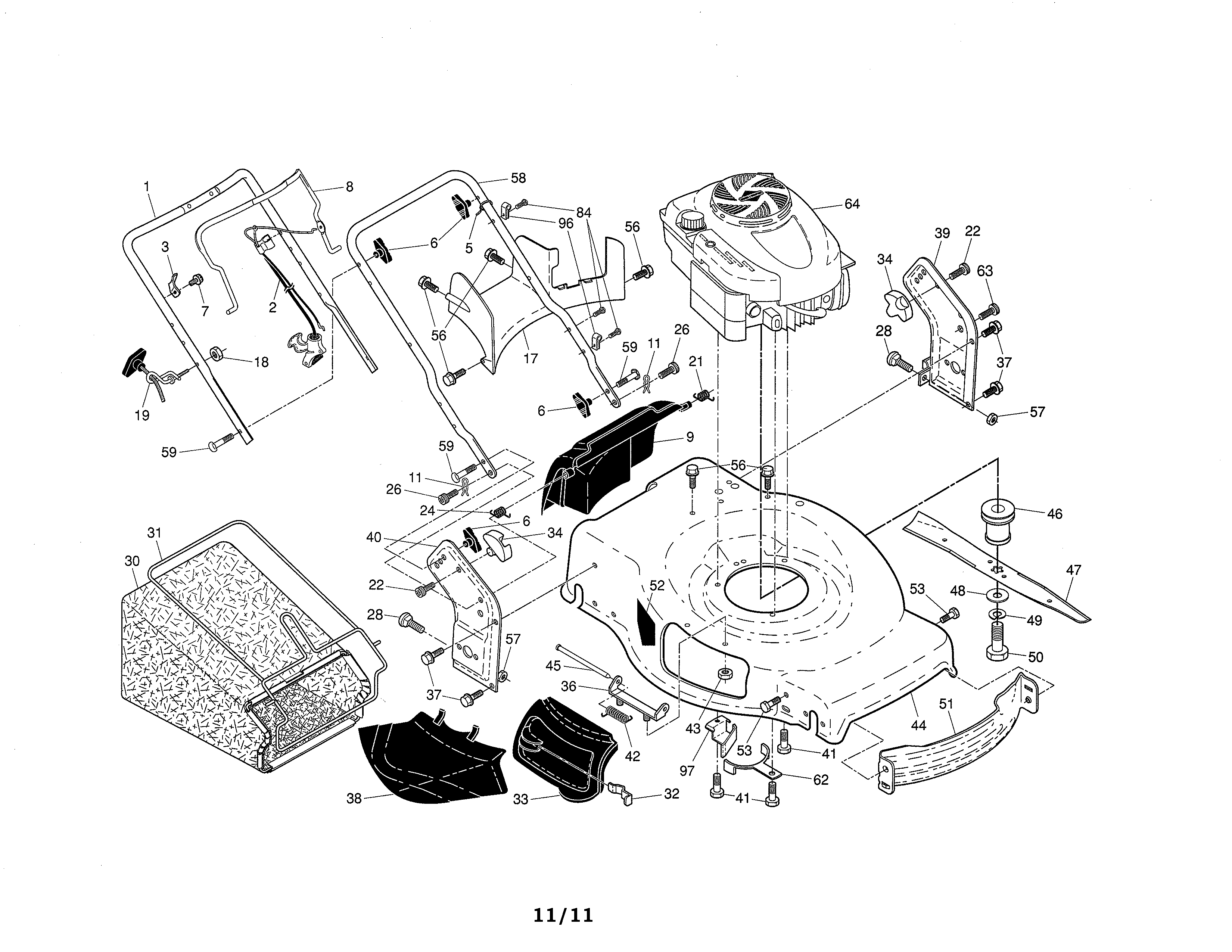 Engine/housing/handle