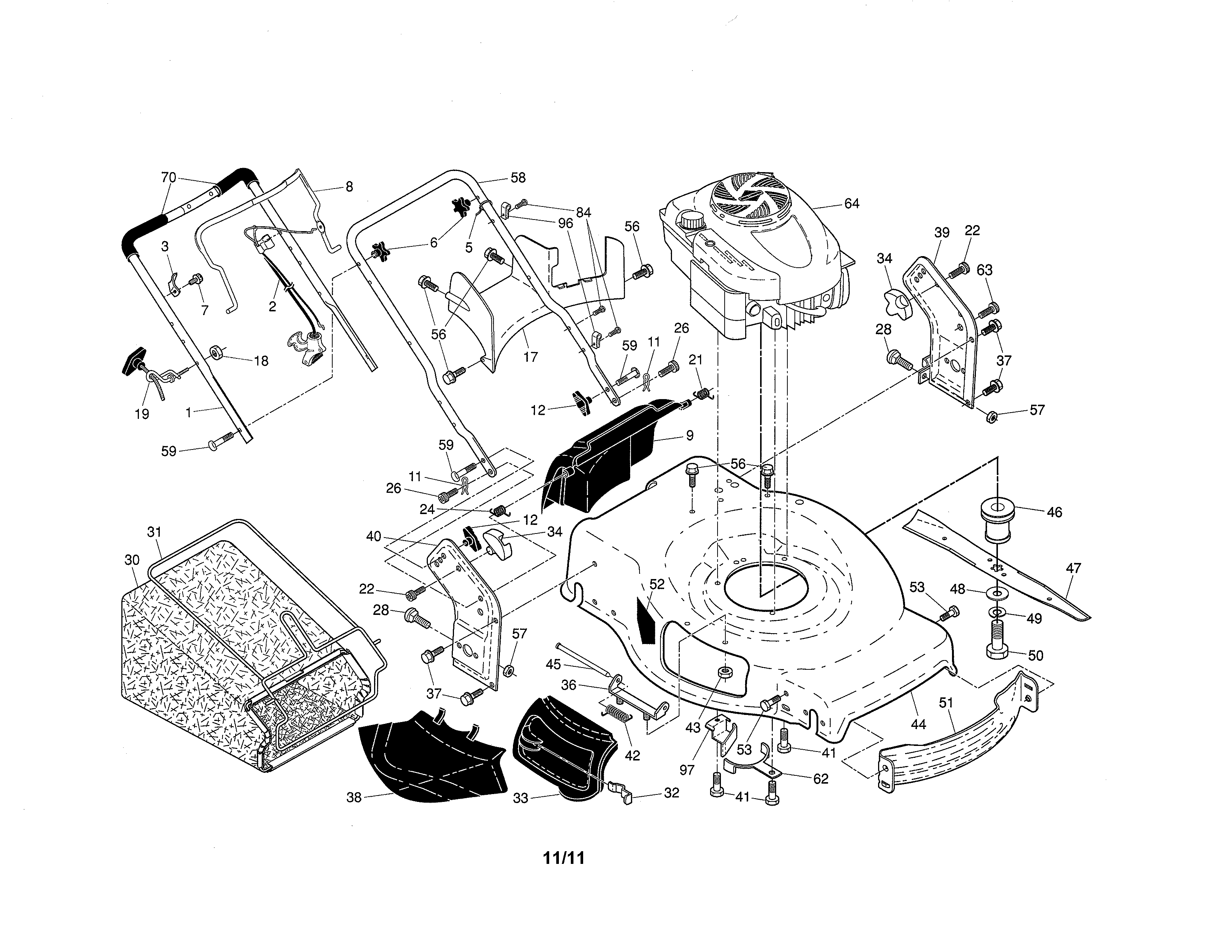 Engine/housing/handle