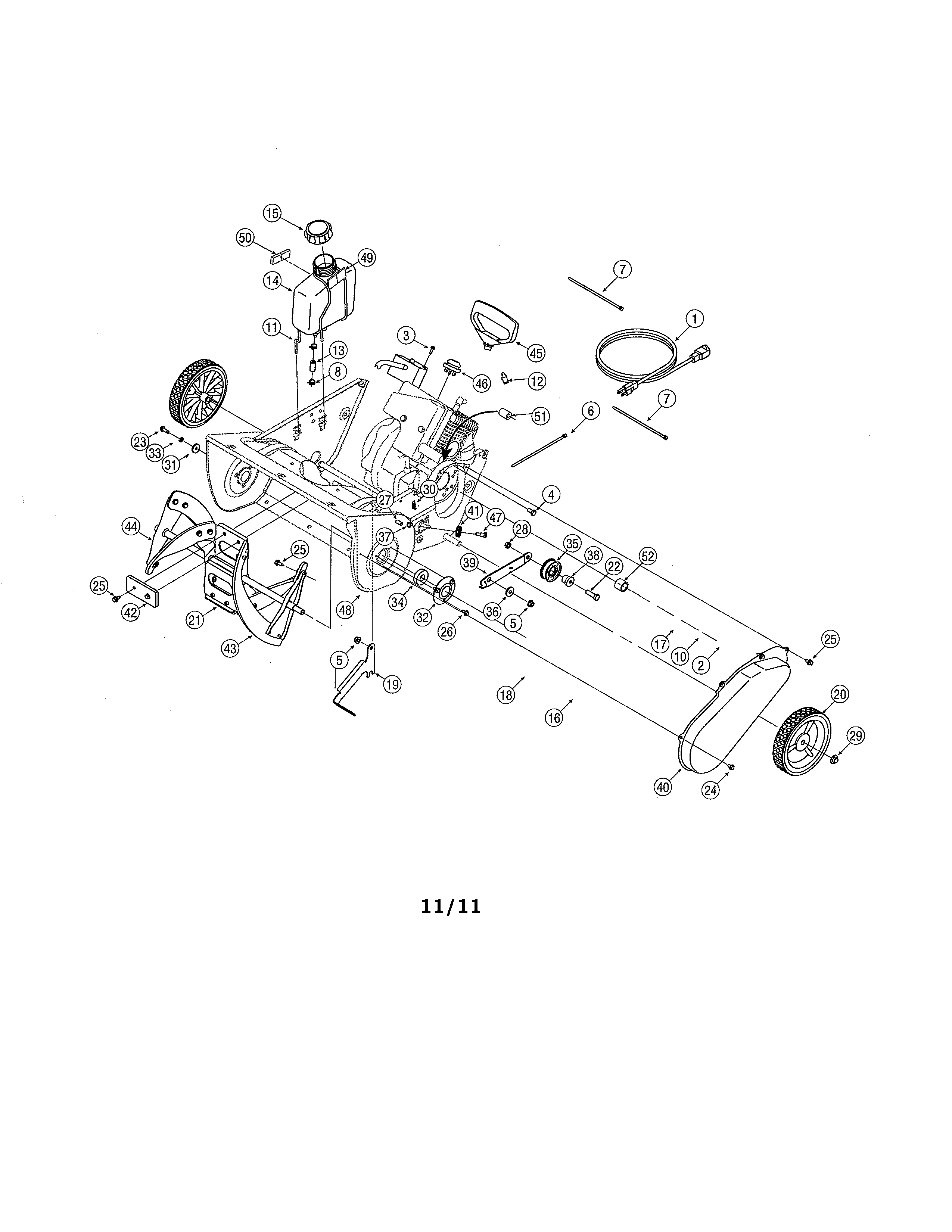 Fuel tank/auger