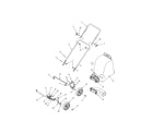 MTD 24A-021H000 handle/chute/wheels diagram