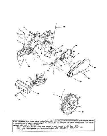Counterweight/belt cover