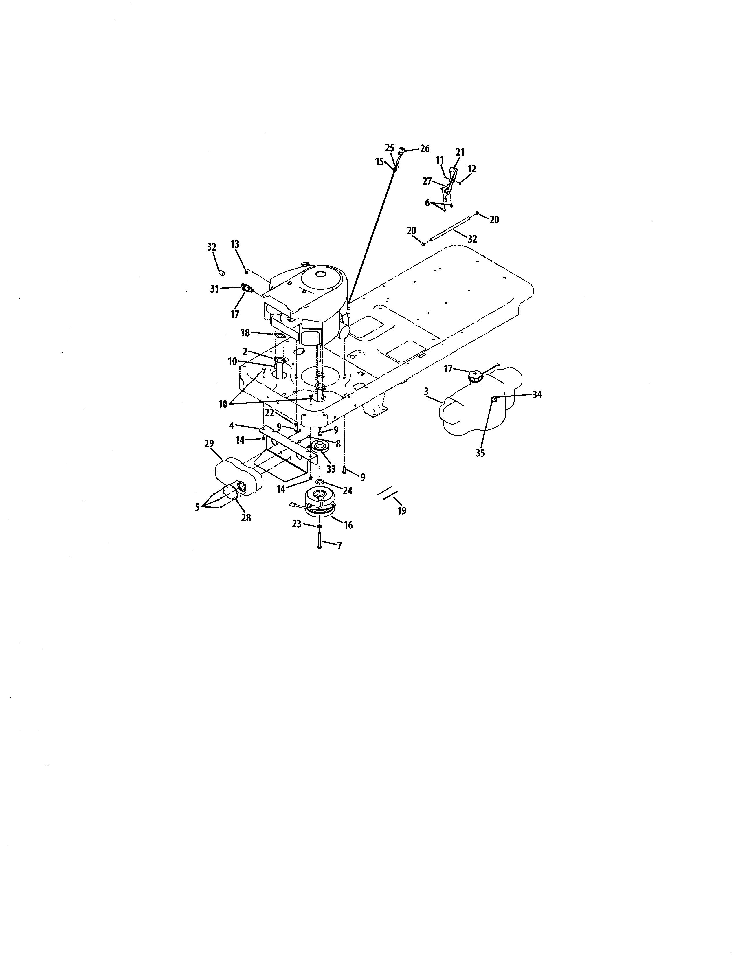 ENGINE CONNECTIONS, 3.5 GALLON TANK