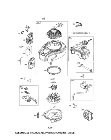 Blower housing/fuel tank