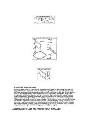 Gasket sets