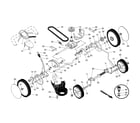 Craftsman 917370920 drive control/gear case/wheels diagram