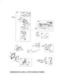Carburetor/fuel tank/muffler