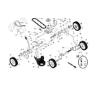 Husqvarna 917380970 drive control/gear case/wheels diagram