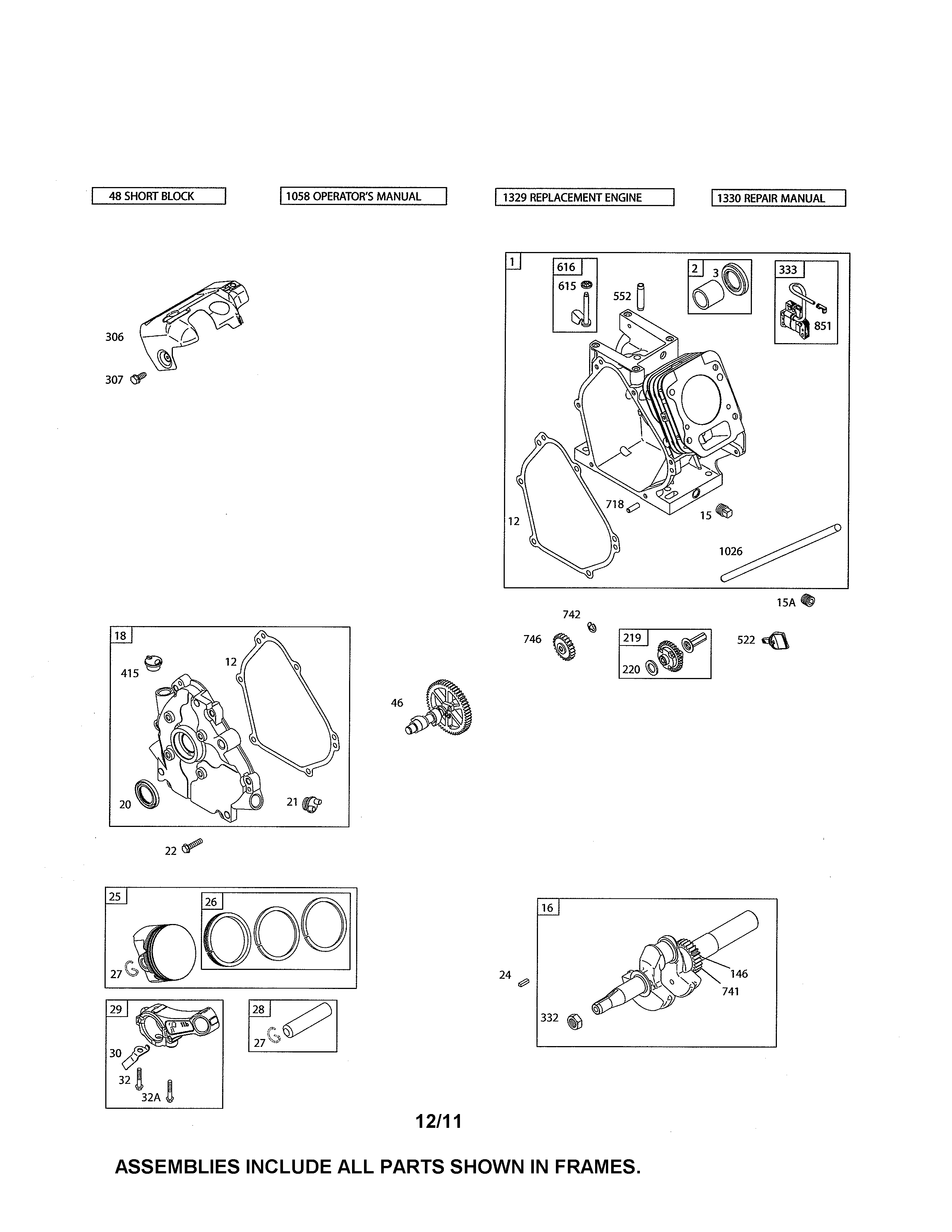Cylinder/crankshaft/crankcase