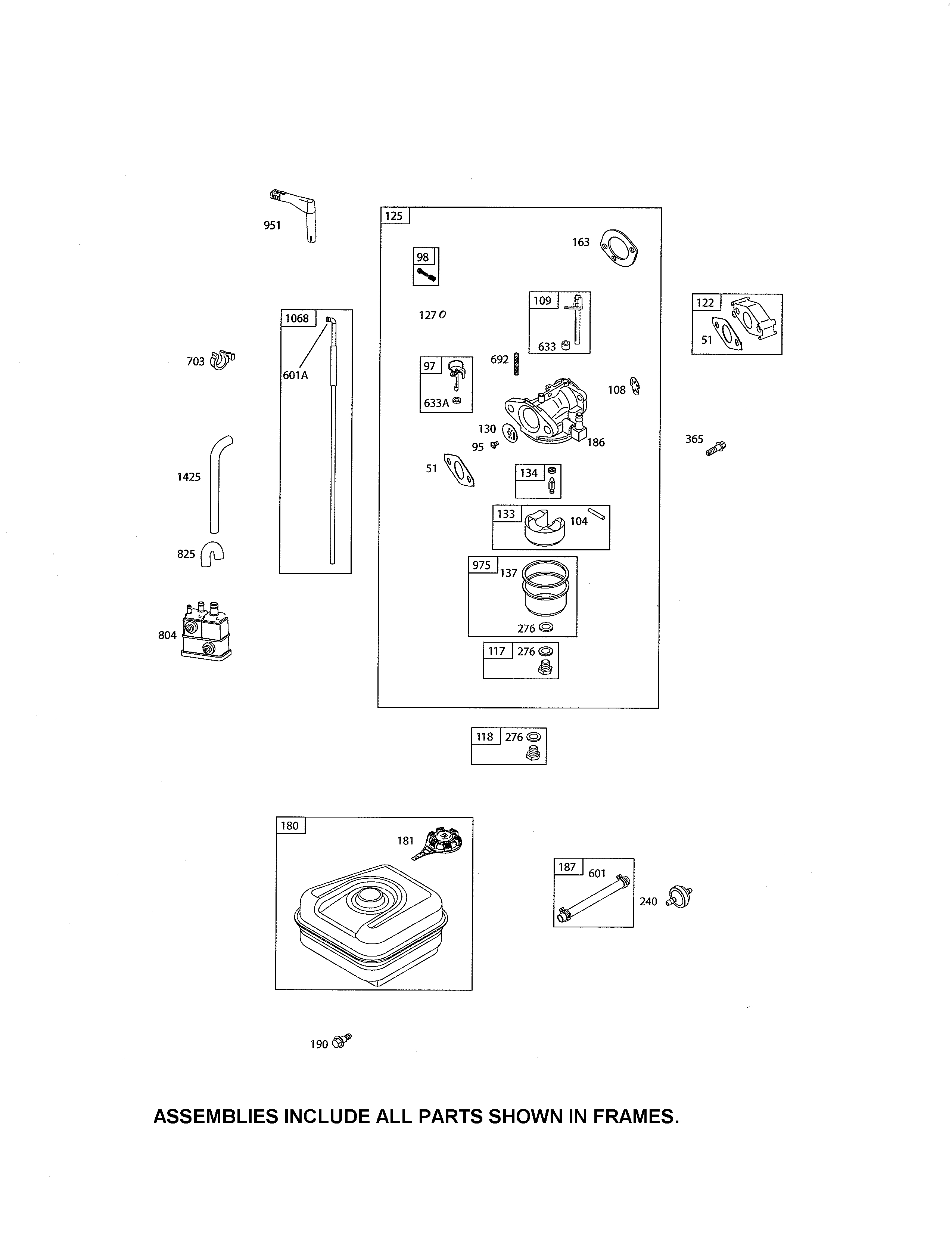 CARBURETOR/FUEL TANK