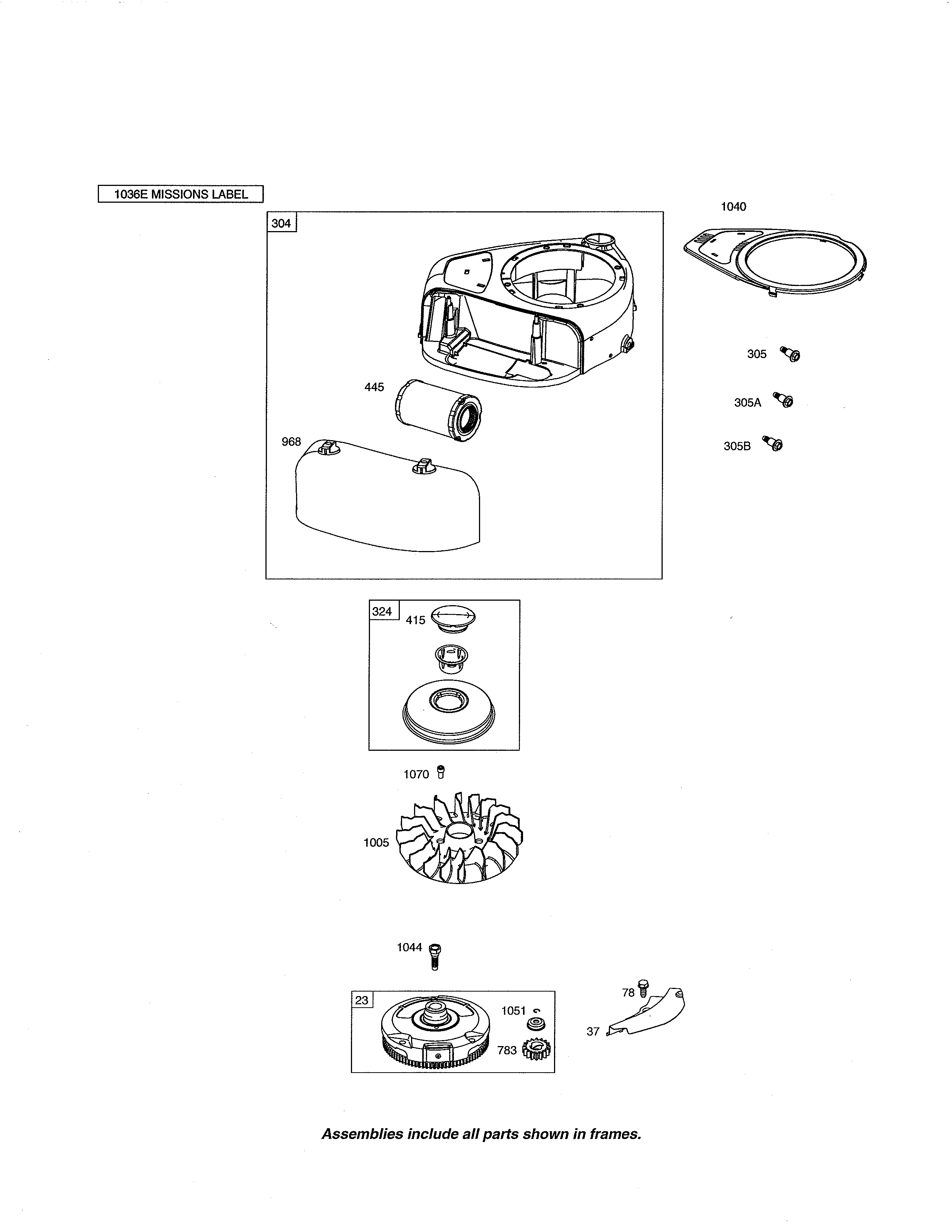 Blower housing/flywheel
