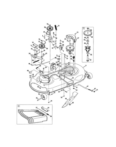 Deck/spindle pulley