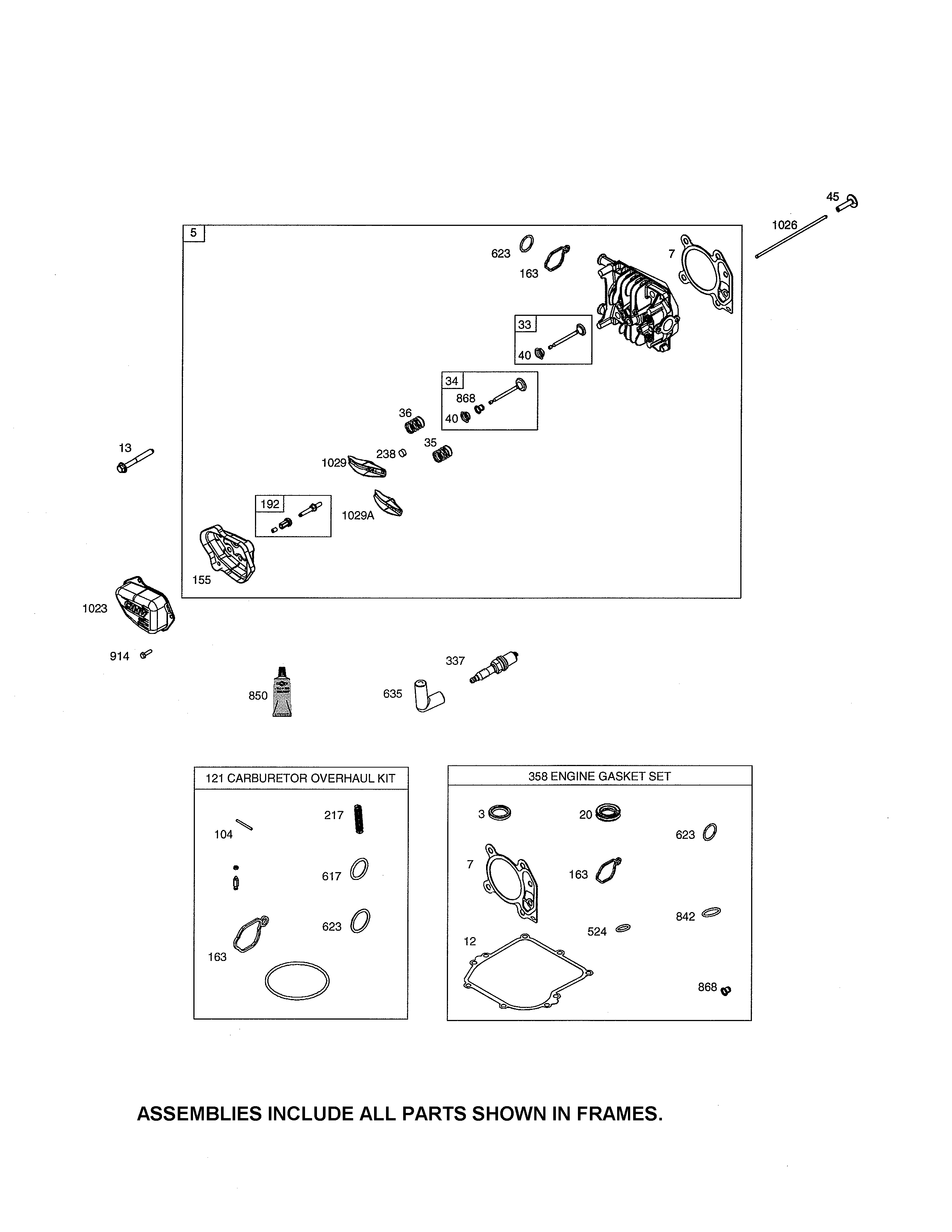 Head-cylinder/gasket set