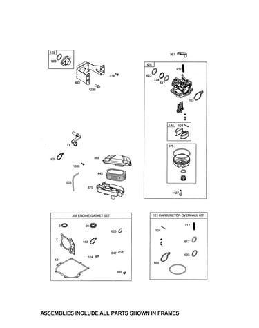 Carburetor/gasket sets
