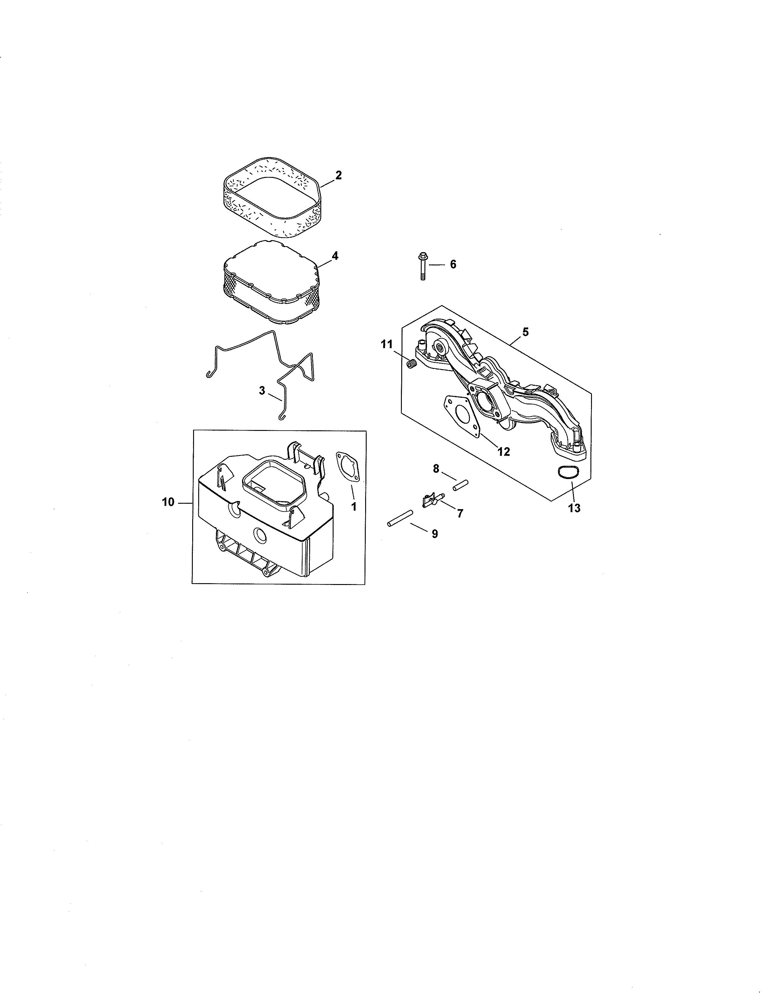Intake manifold/air cleaner