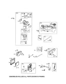 Carburetor/fuel tank/muffler