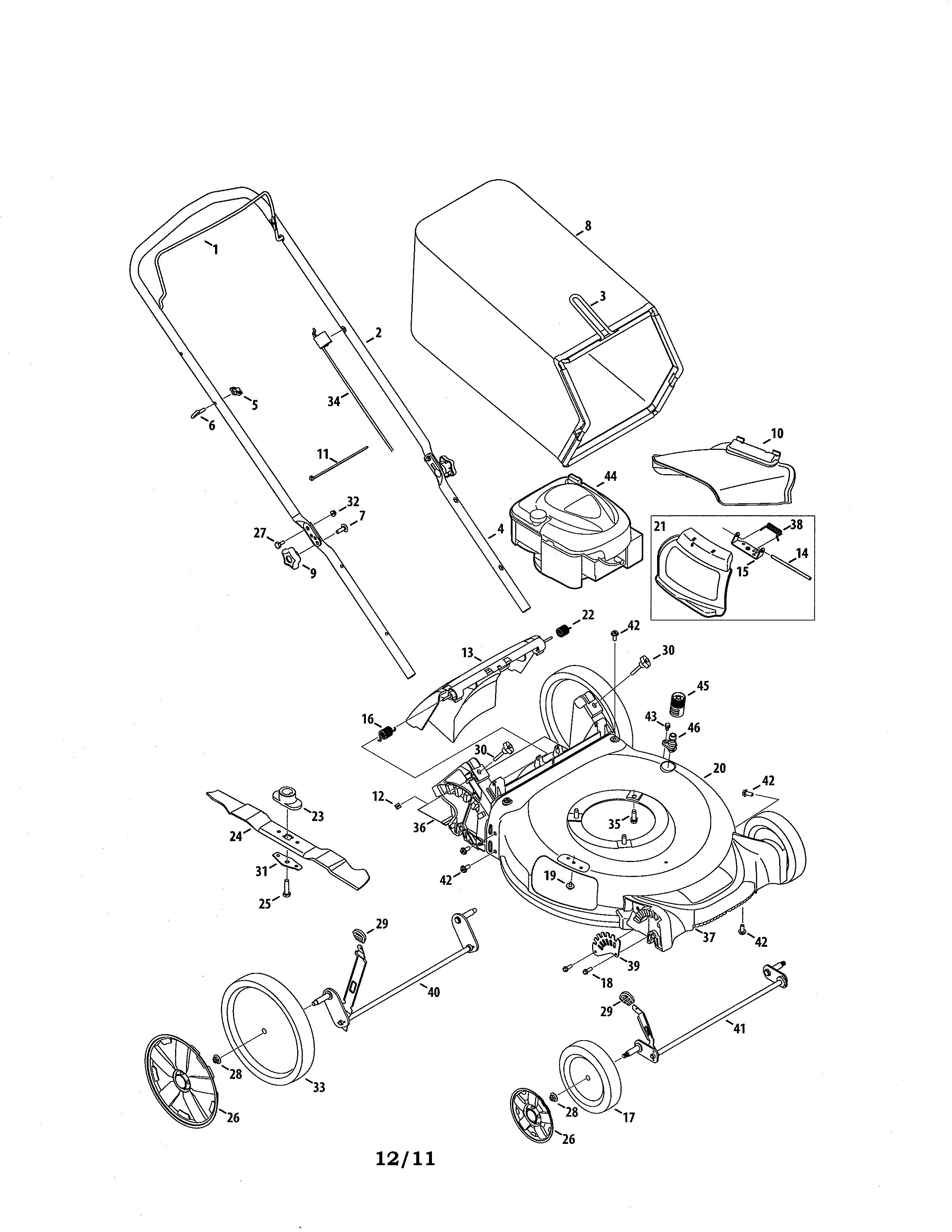 Official Craftsman 24737037 gas lawn mower parts Sears PartsDirect