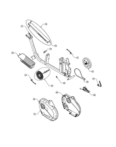 Seat rail/flywheel