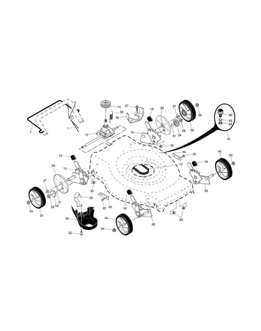 Drive control/gear case/wheels