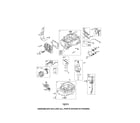 Briggs & Stratton 126M02-0198-F1 cylinder/crankshaft/sump diagram