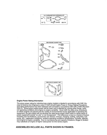 Gasket sets