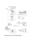 Carburetor/fuel tank/muffler