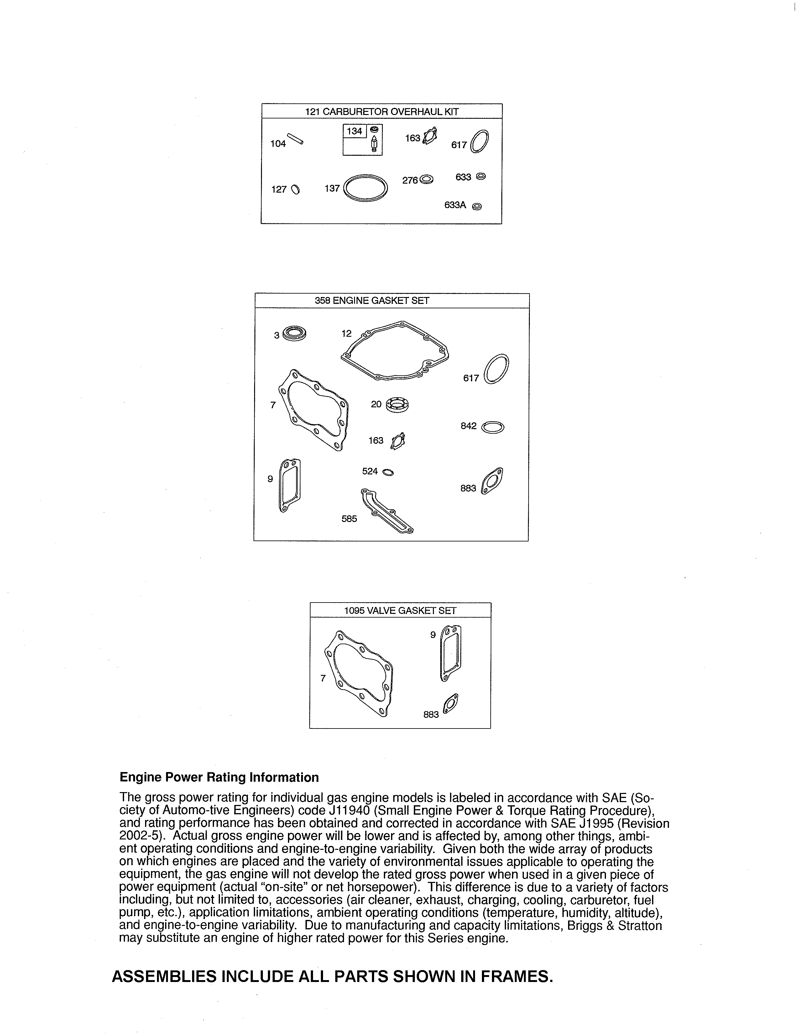 Gasket sets