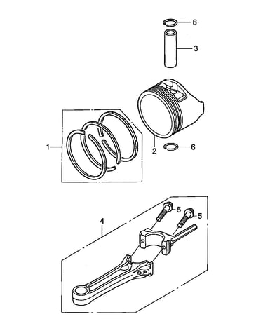 Piston/connecting rod