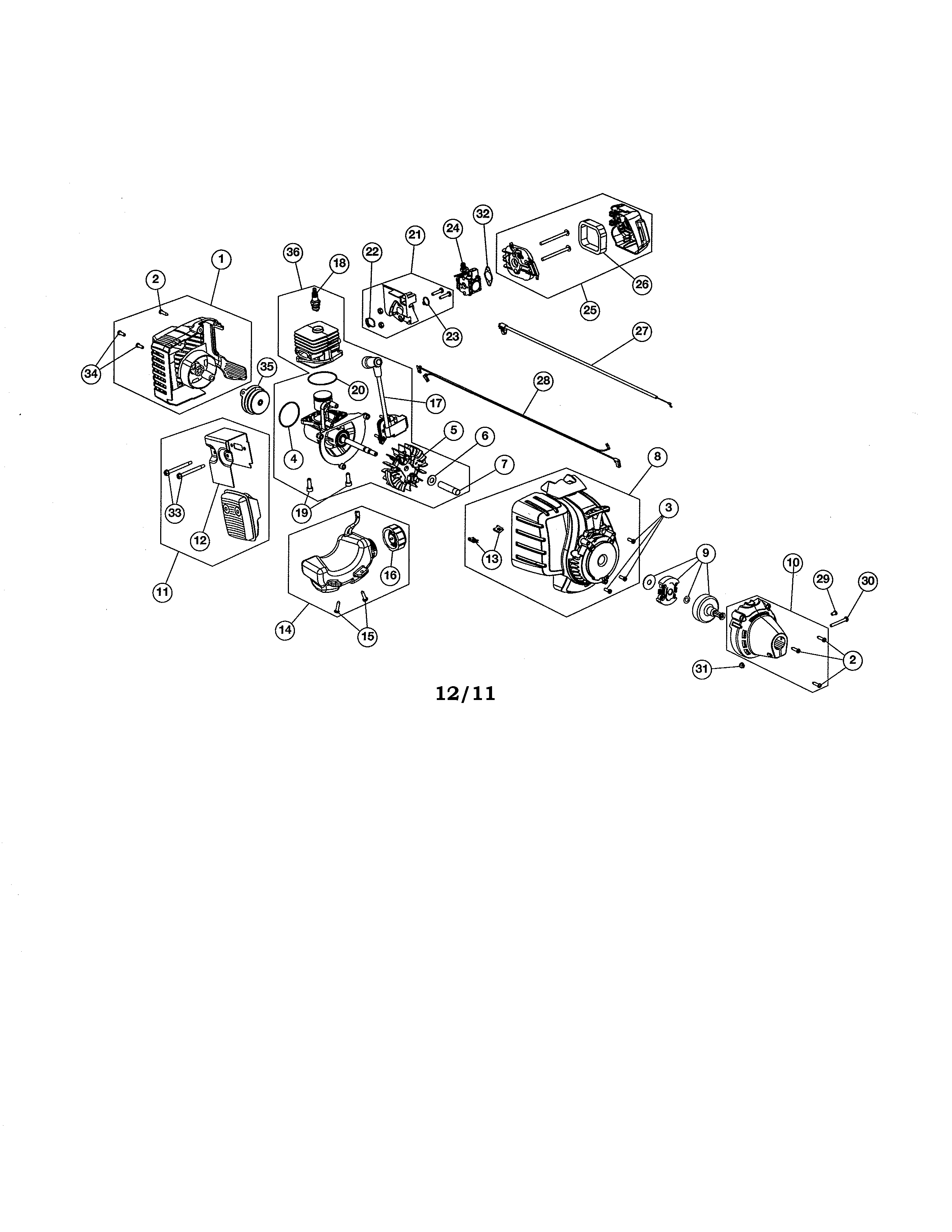 Short block/fuel tank