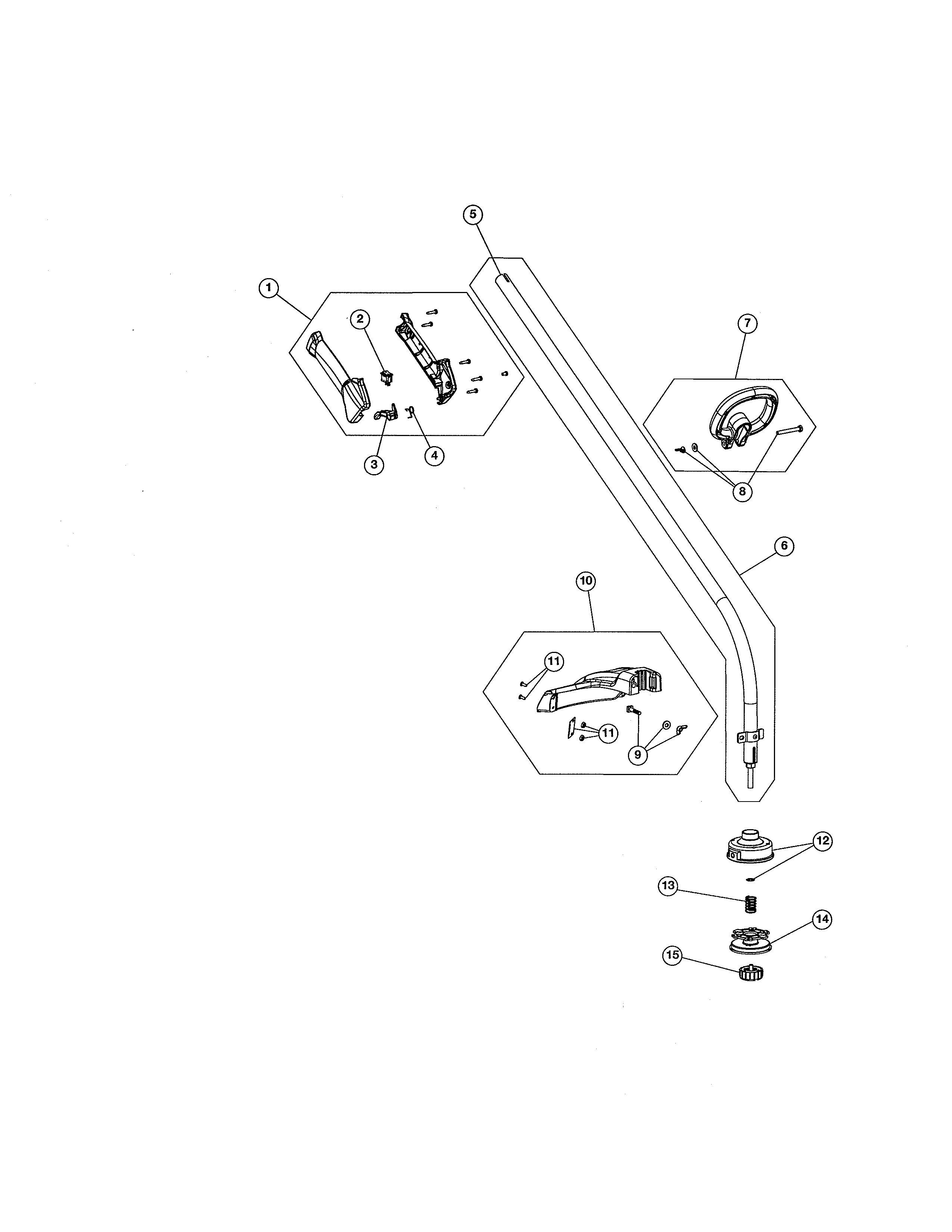 Shaft/shield/handle