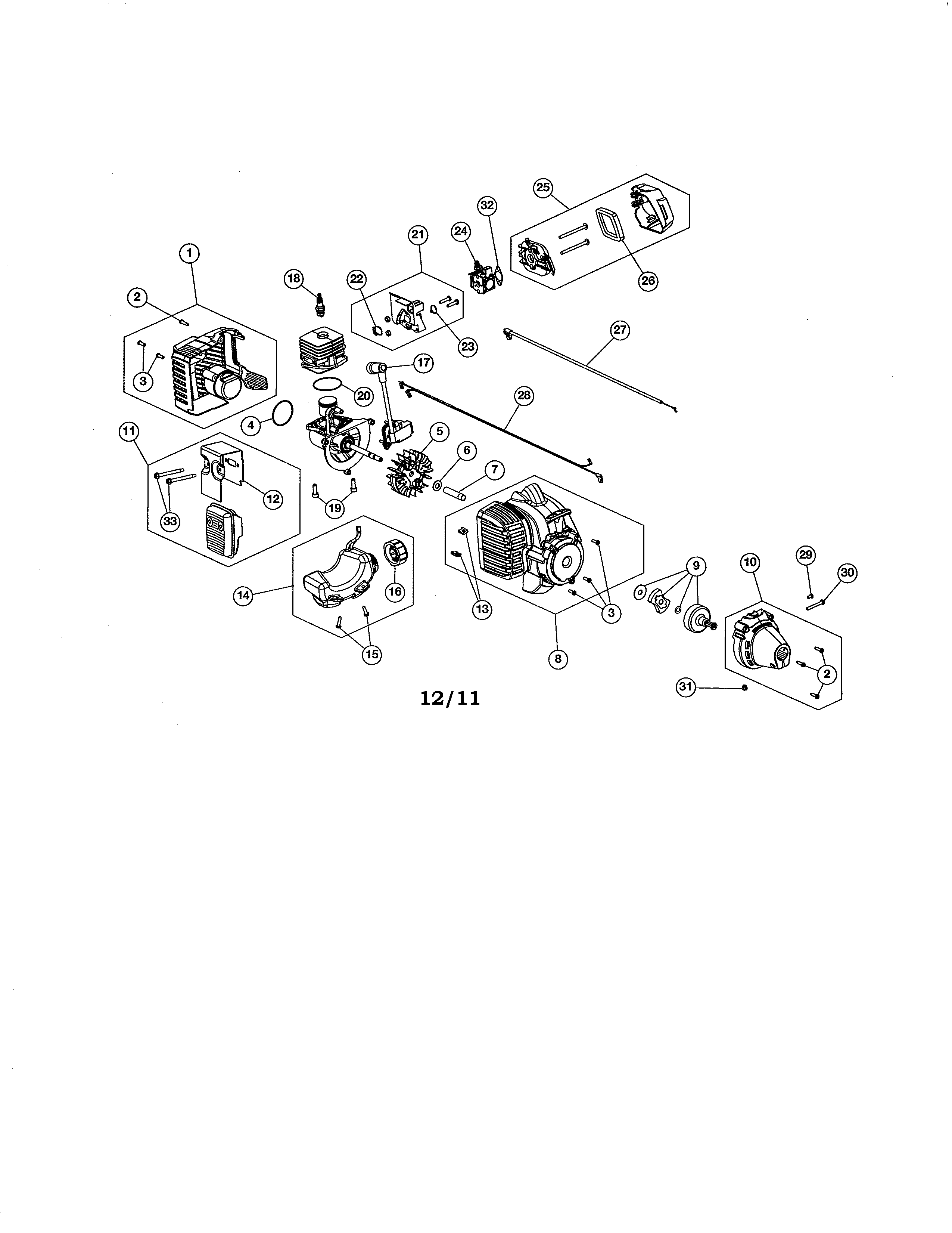 Short block/fuel tank