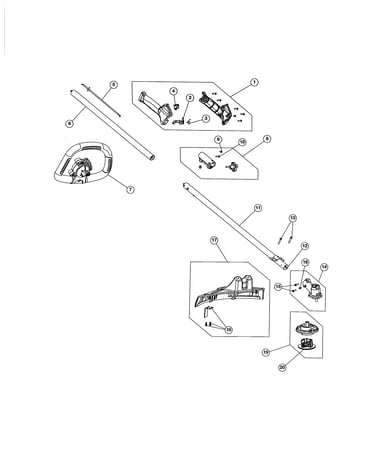 Shield/shaft/handle