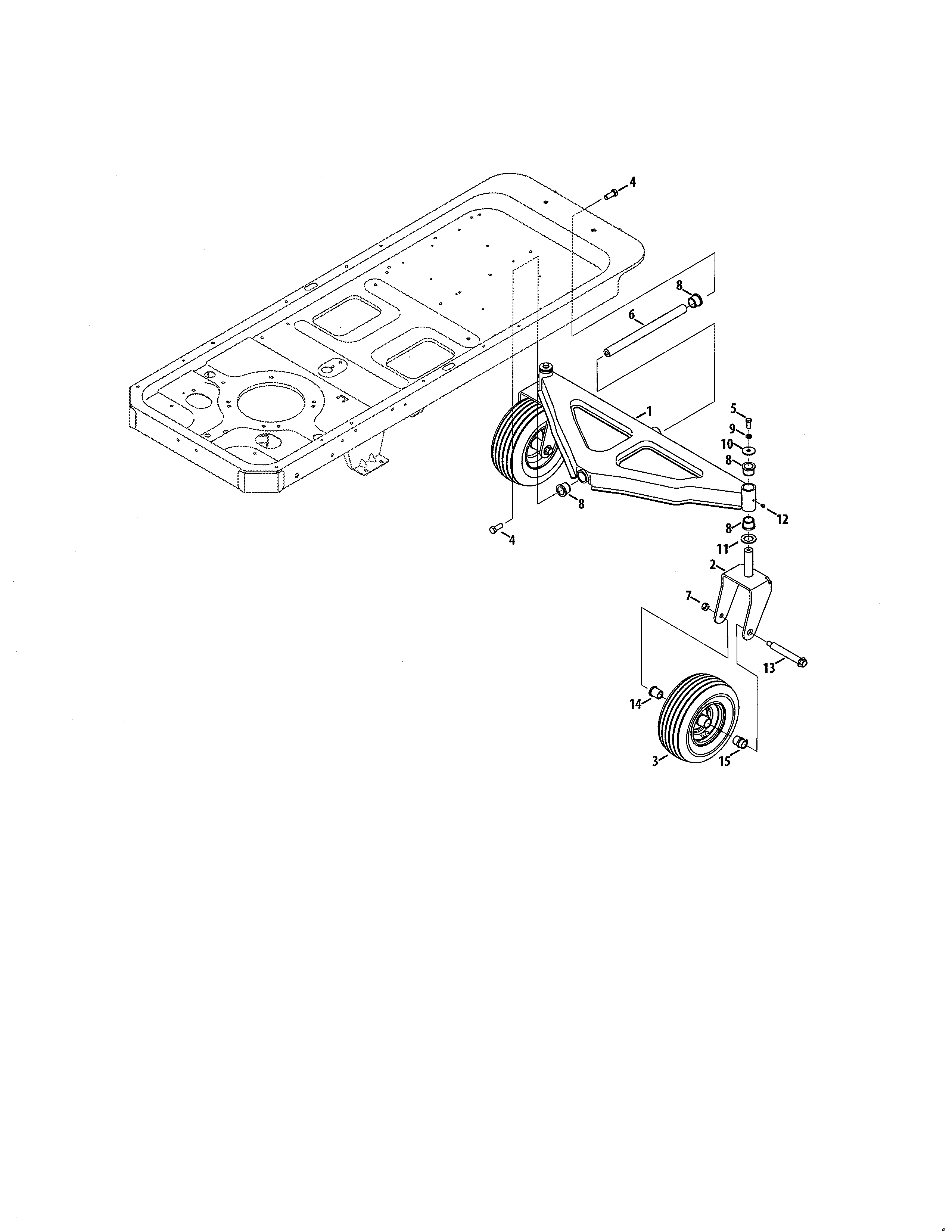 Front pivot axle