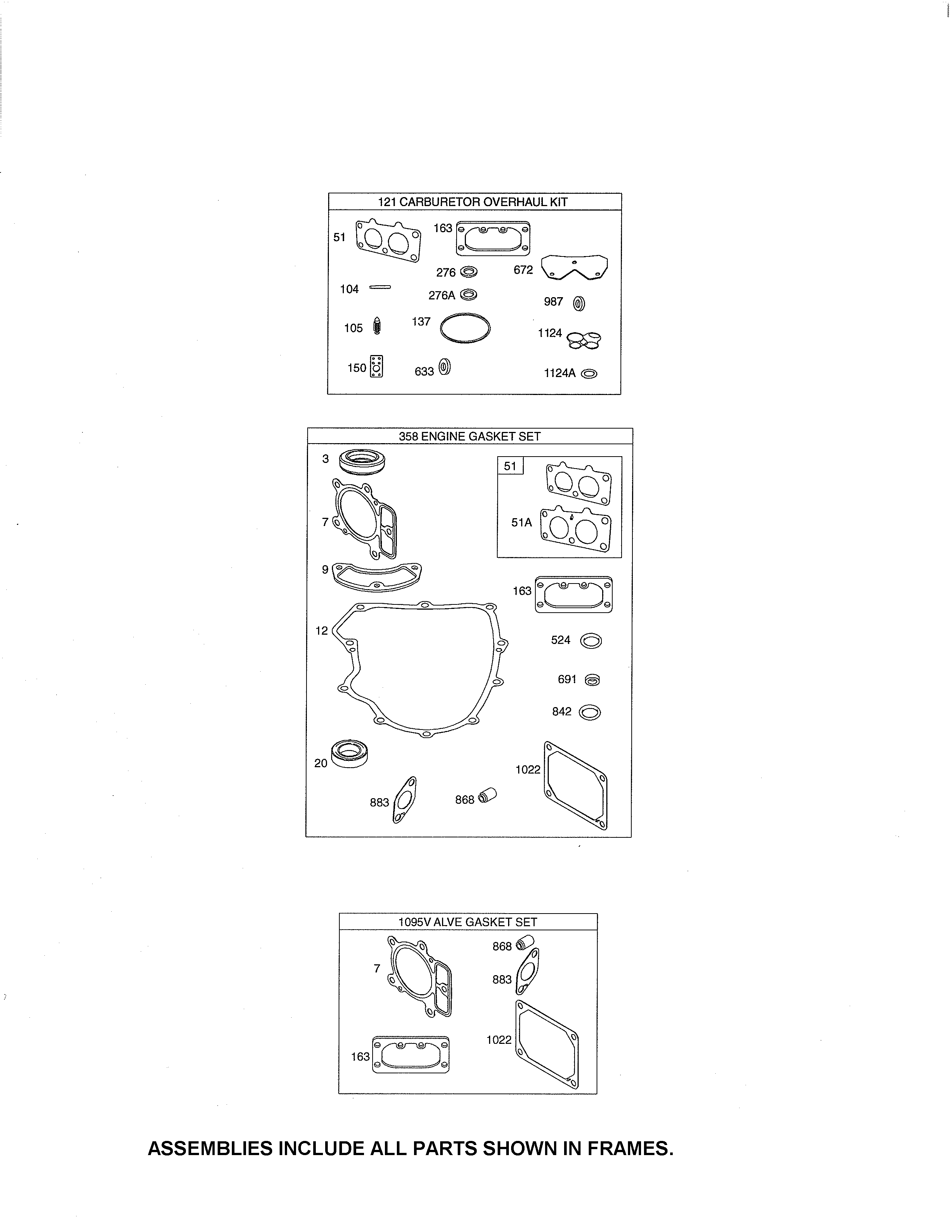 Gasket sets
