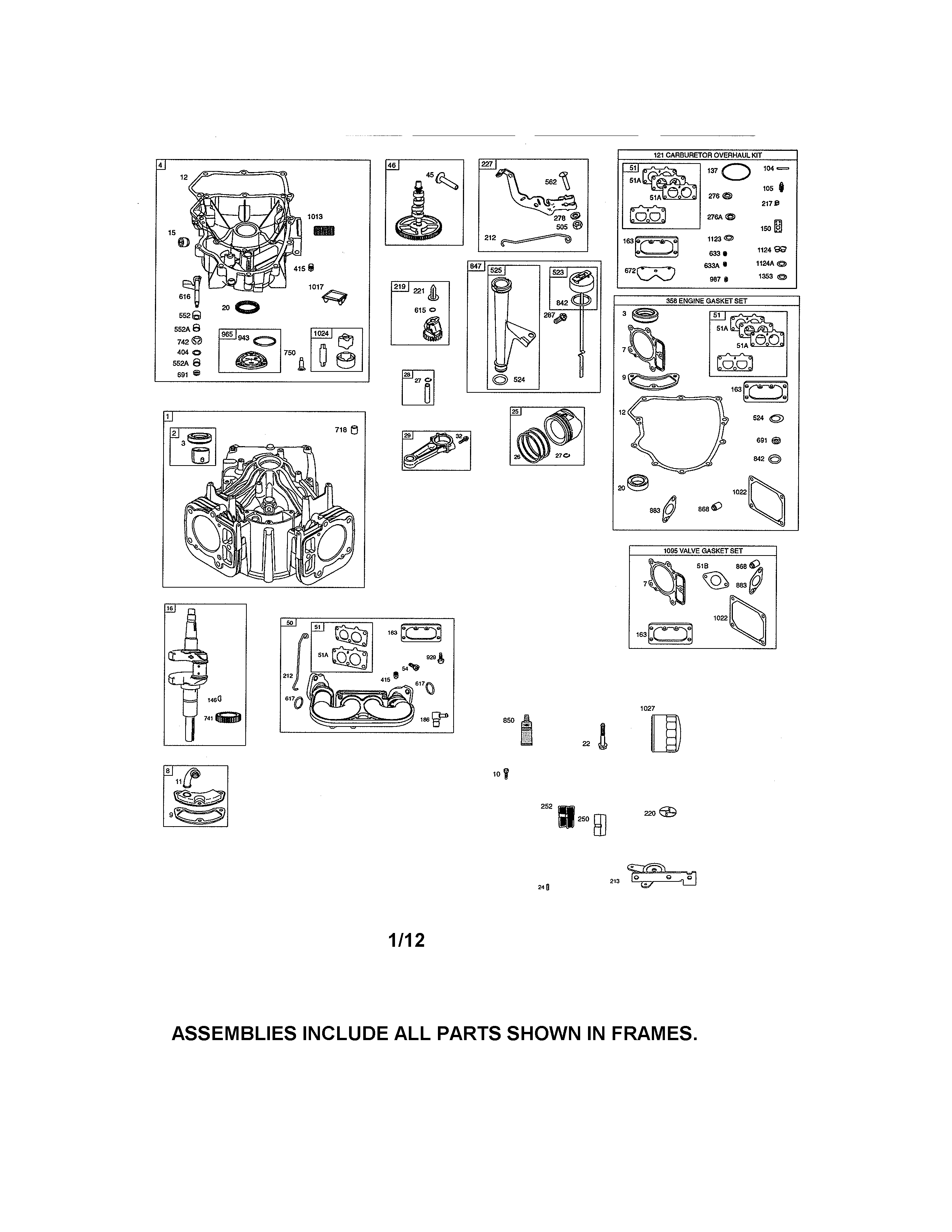 Cylinder/crankshaft/intake manifold