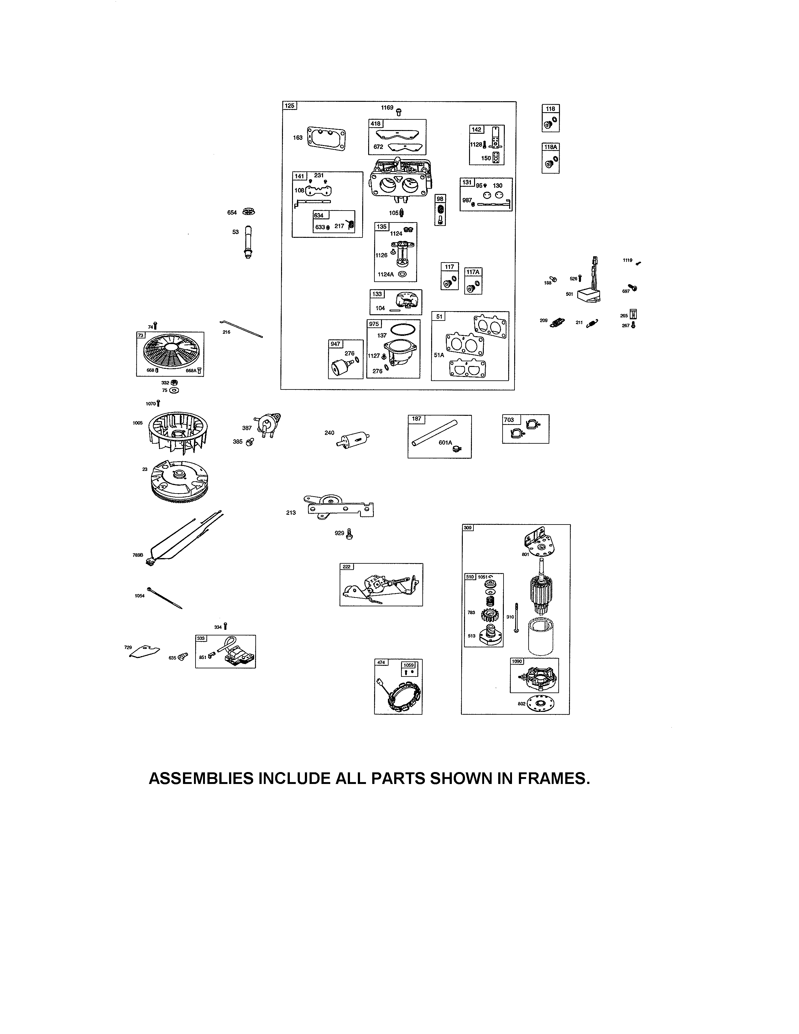 Carburetor/motor starter