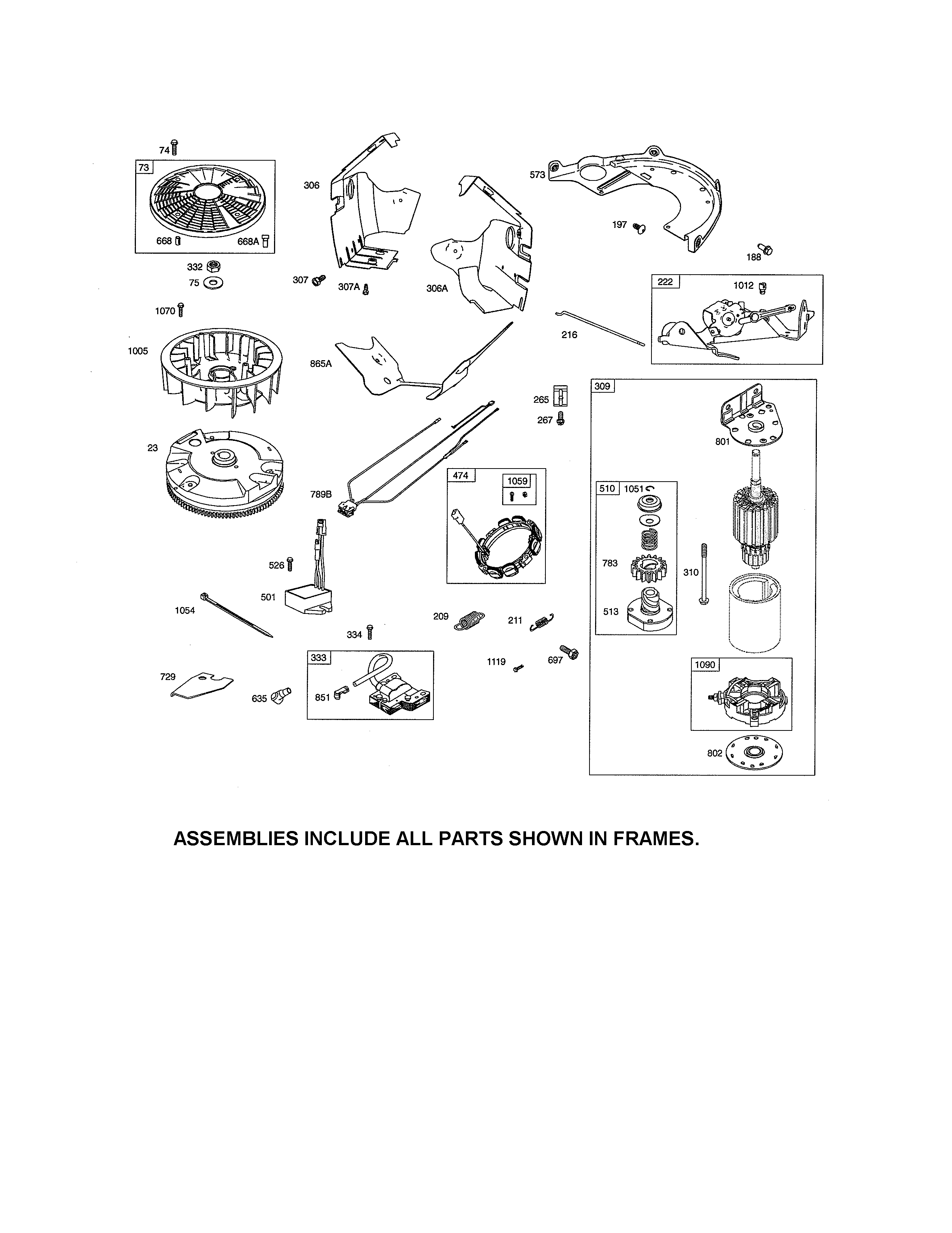 Motor starter/alternator/flywheel