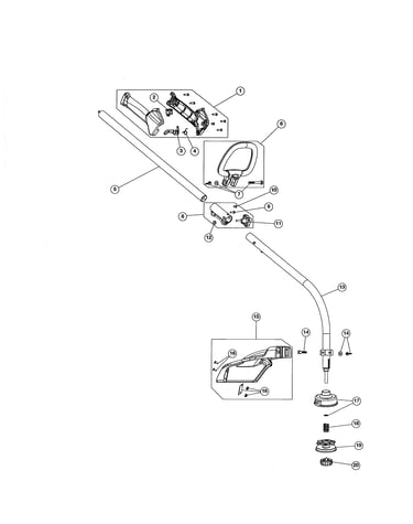 Handle/shield/drive shaft