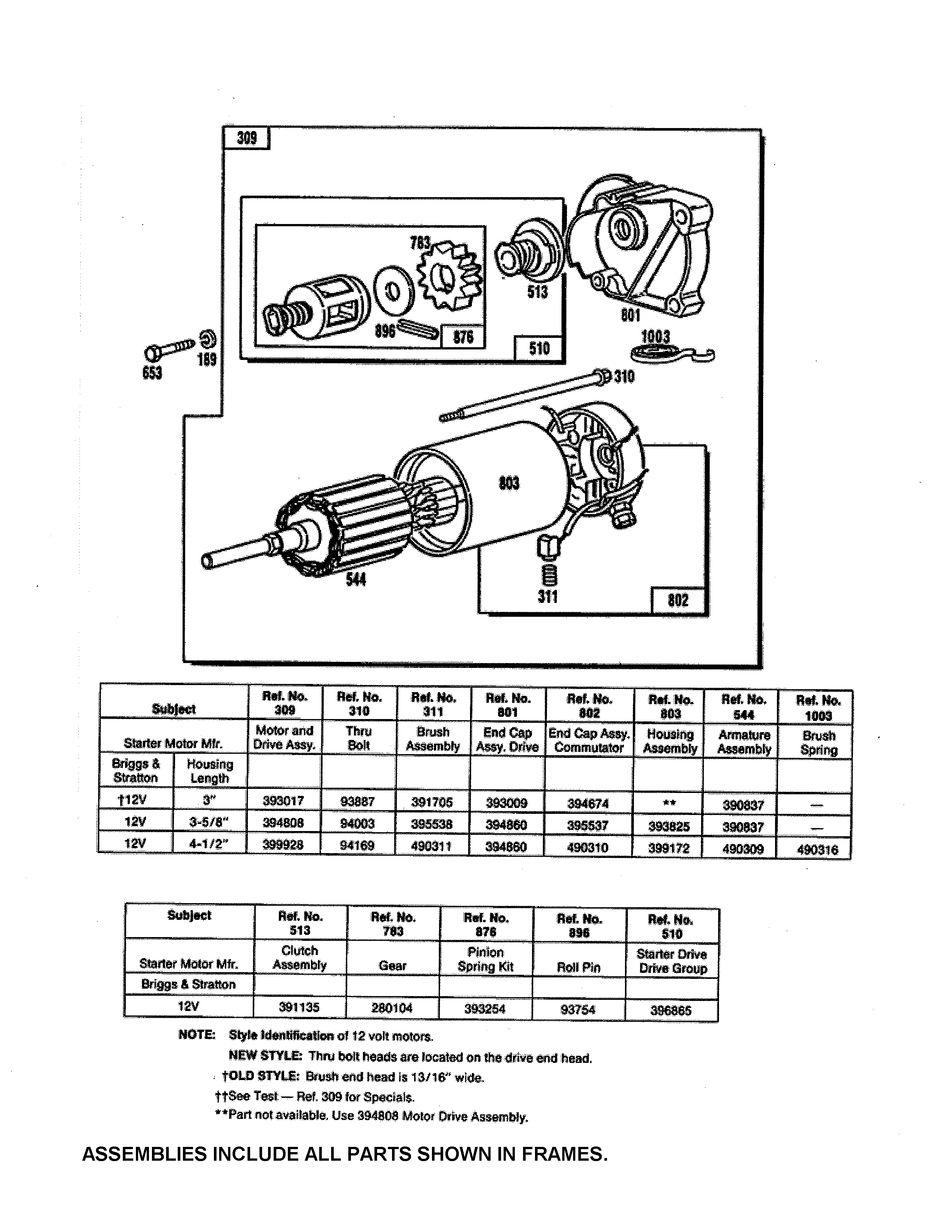 Electric starter/chart