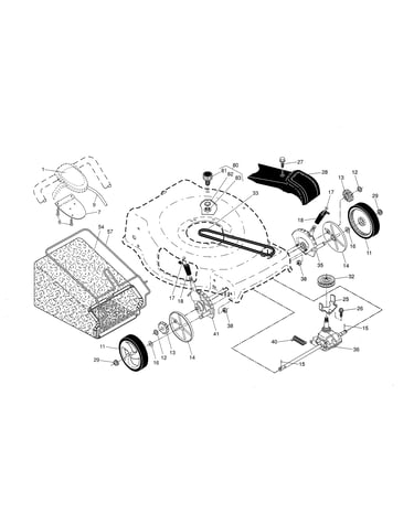 Drive control/gear case/wheels
