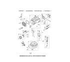 Craftsman 917370443 cylinder/crankshaft/sump diagram