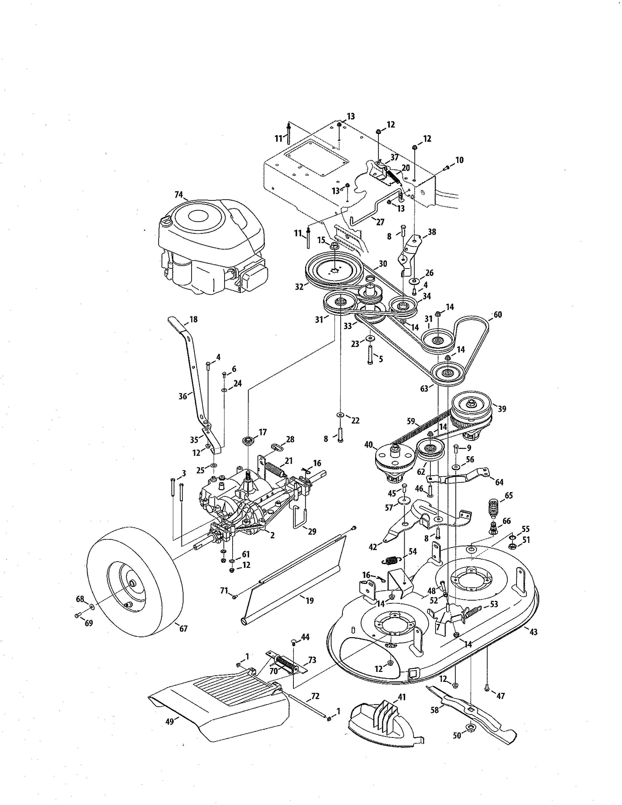 Engine/pulleys