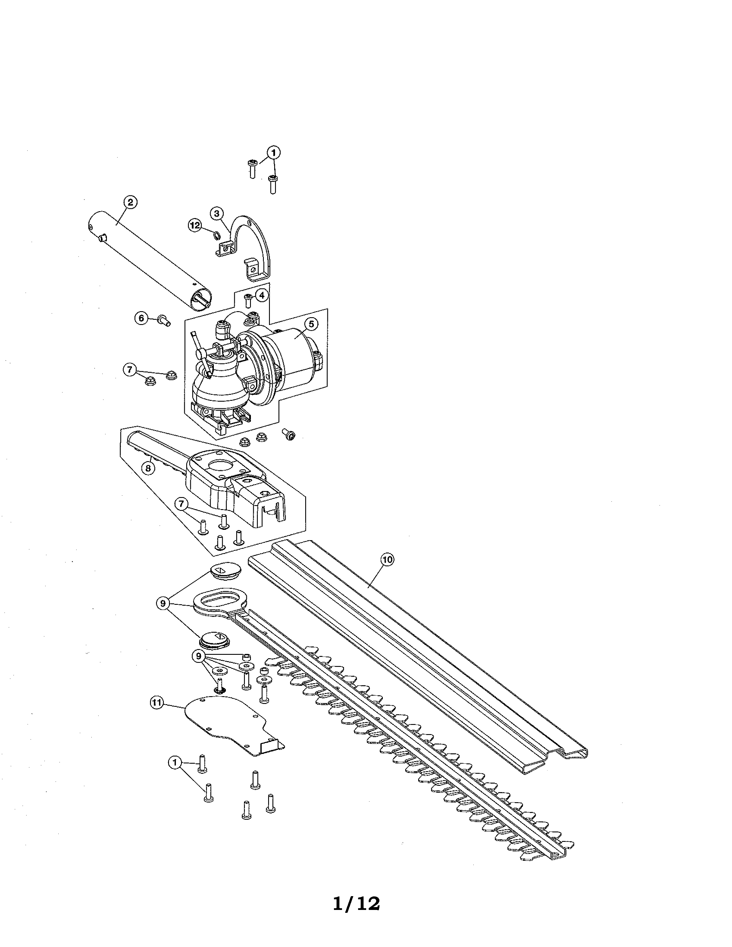 Hedge trimmer attachment