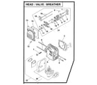 Kohler XT149-0311 head/valve/breather diagram